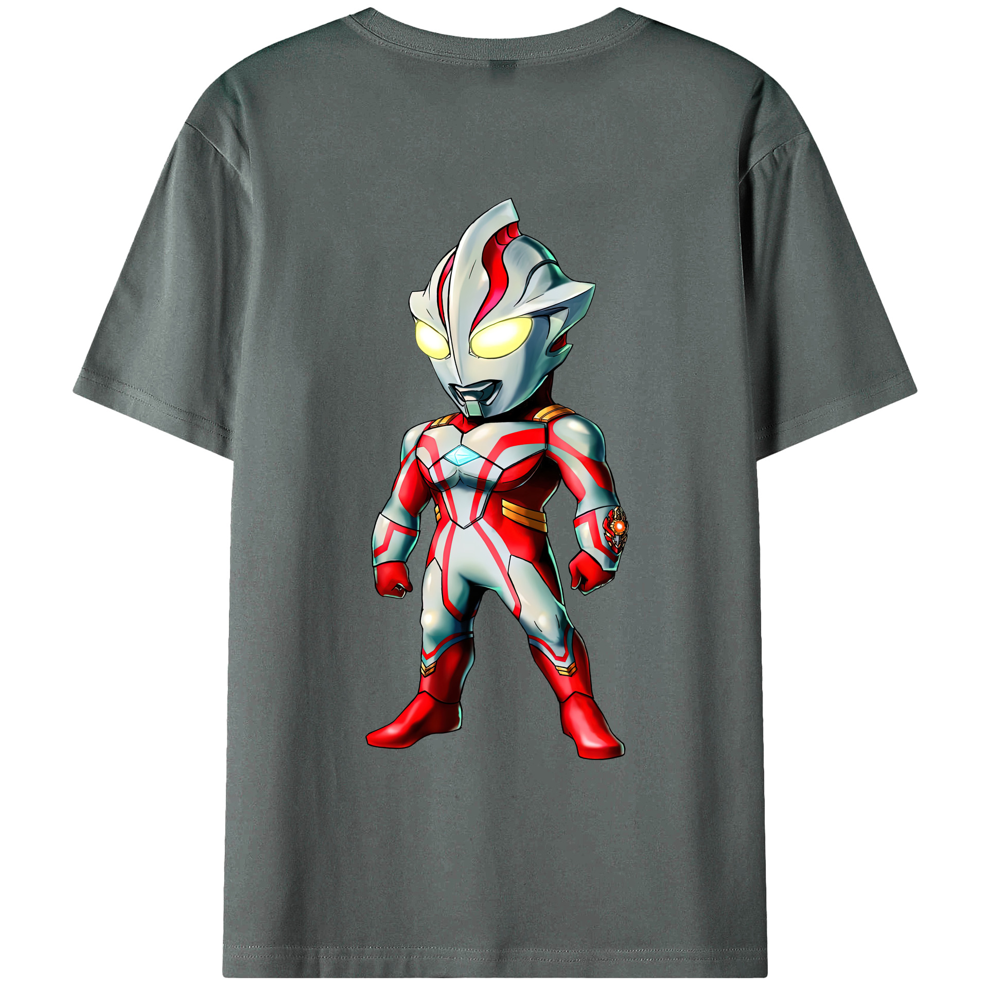 （画像用） ウルトラマン Ultraman 綿100％ メンズ半袖Tシャツ（バックプリント） 通気性